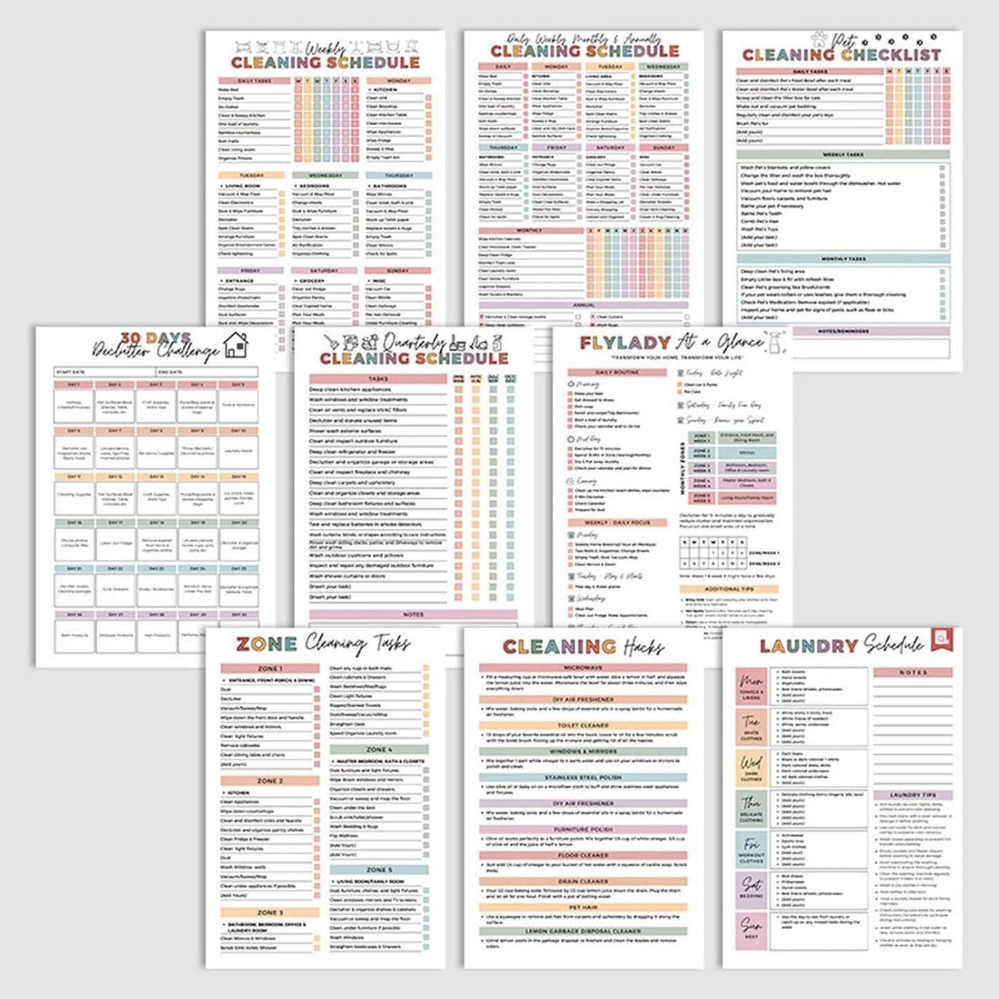 📕2026 ADHD Cleaning Planner — Designed for ADHD Minds