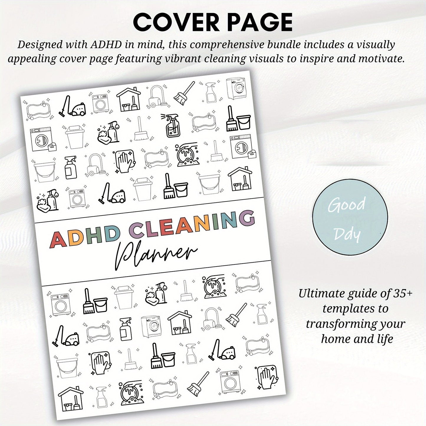 📕2026 ADHD Cleaning Planner — Designed for ADHD Minds