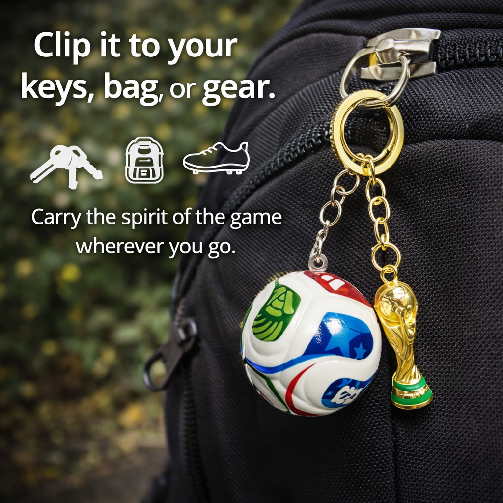 ⚽🏆 2026 FIFA World Cup FIFA Trophy & Ball Keychain