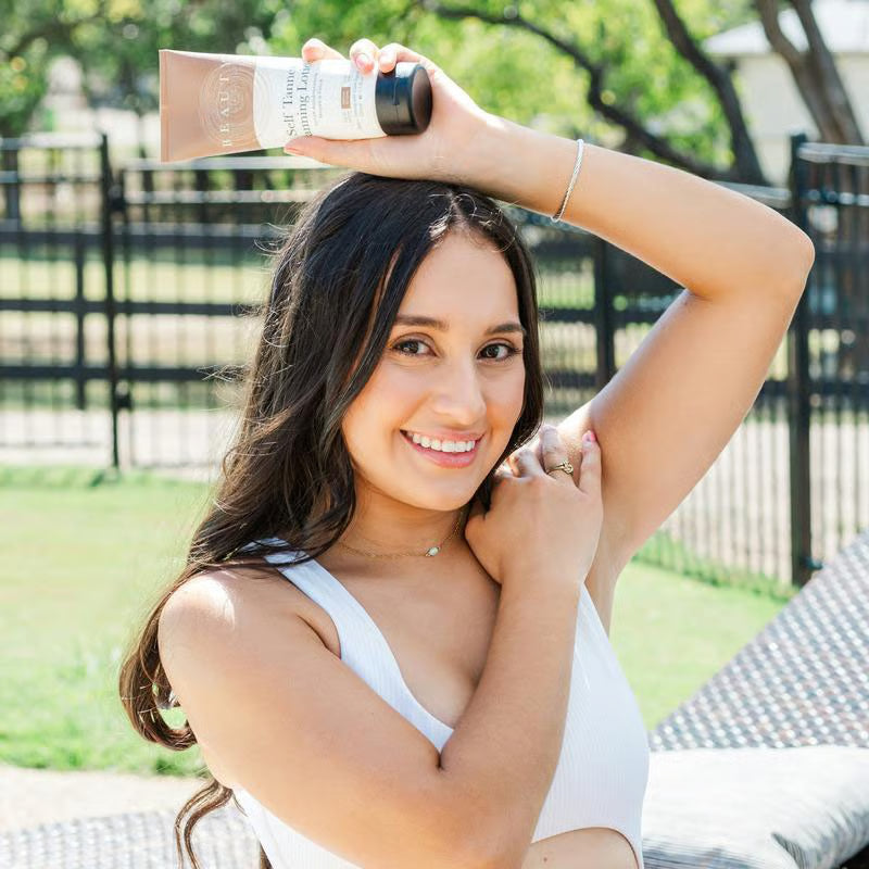 🌞 Get the Ultimate Sunless Glow✨ Beauty by Earth Self Tanner Lotion – For a Natural, Streak-Free Tan