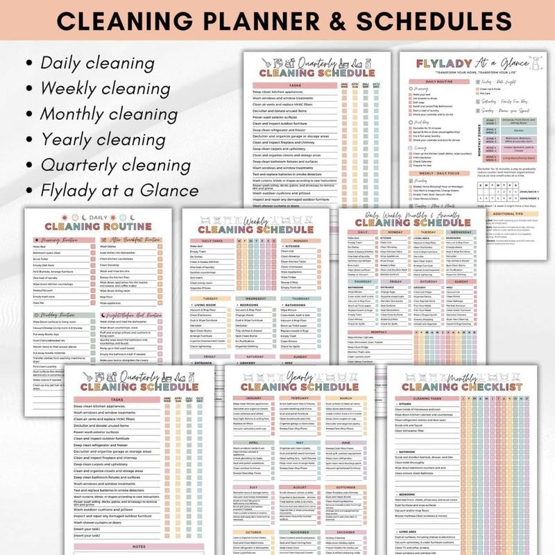 📕2026 ADHD Cleaning Planner — Designed for ADHD Minds