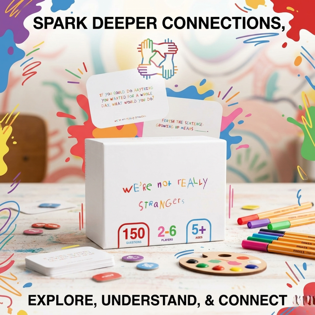 We're Not Really Strangers Kids Edition -  150 Conversation & Activity Cards for Kids, Adults, & Teens