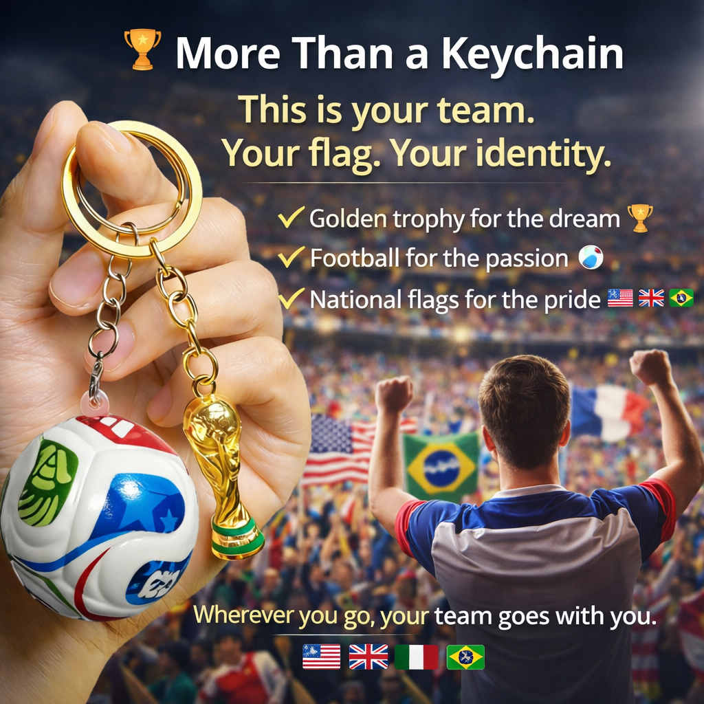 ⚽🏆 2026 FIFA World Cup FIFA Trophy & Ball Keychain